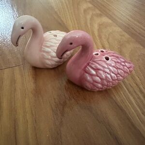 Pink Flamingo Salt and Pepper Shakers